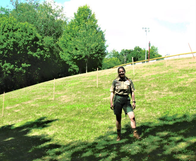 Scout plans to build an amphitheater at Deer Run Park
