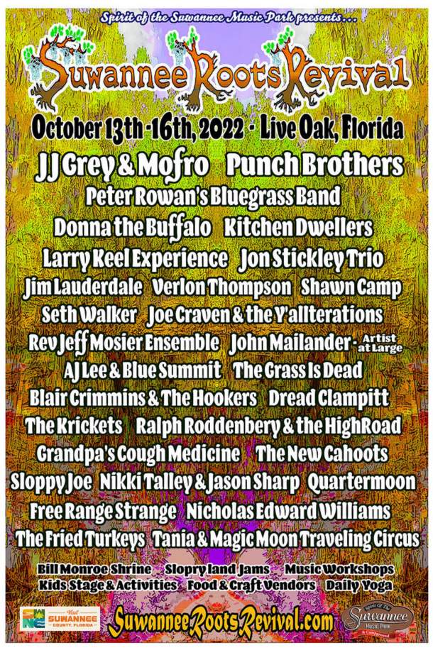 Suwannee Roots Revival Adds Larry Keel Experience and John Mailander – Oct 13-16