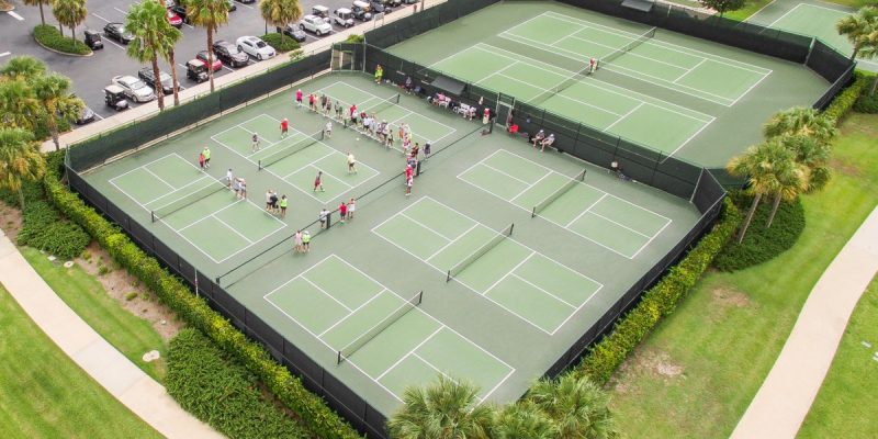 Aerial Pickleball Courts
