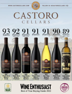 Castoro Cellars Receives High Marks in Wine Enthusiast & #1 Winery Disc Golf Course