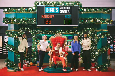 DICK'S Sporting Goods Kicks Off the Holiday Season with "Santa's Scouting Report" — A Star-Studded Twist on the Naughty or Nice List