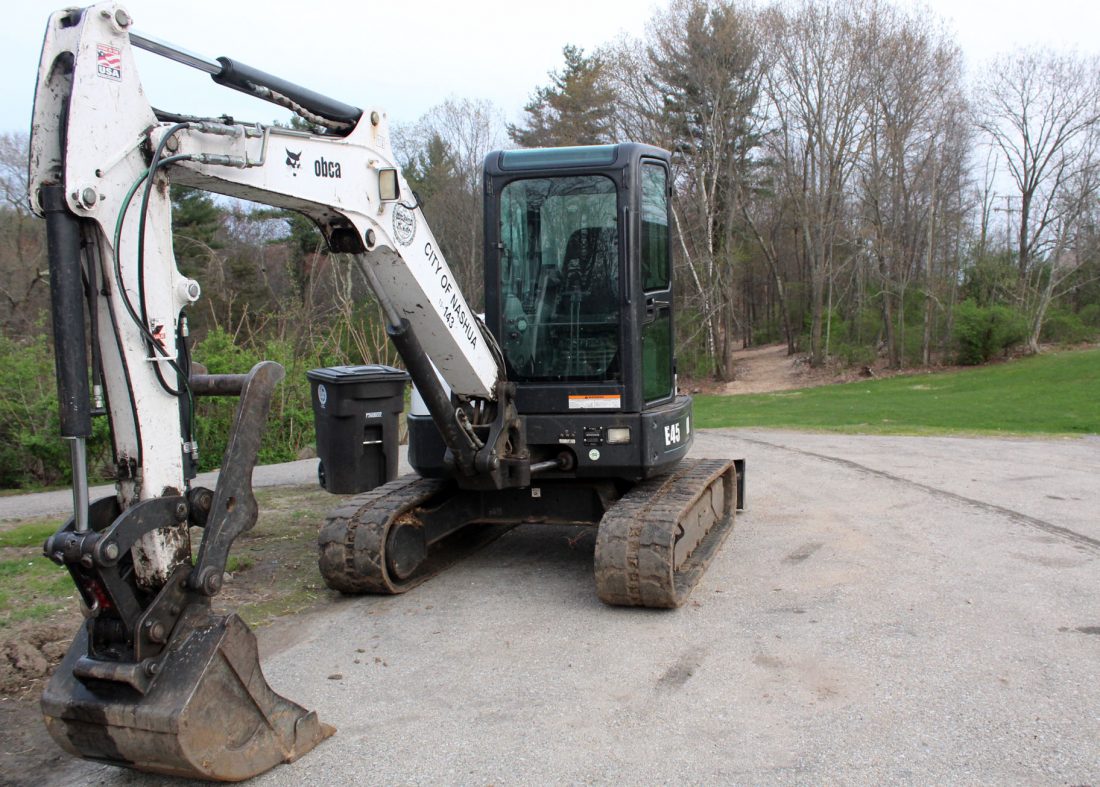 ROBY PARK TRAIL WORK excavator